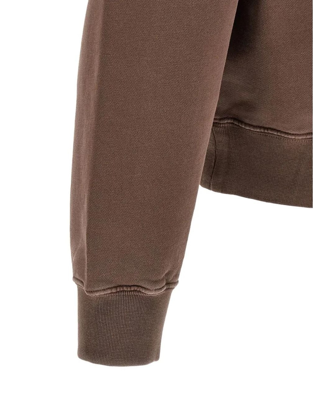 Jacquemus Brown Logo-Patch Hoodie for men