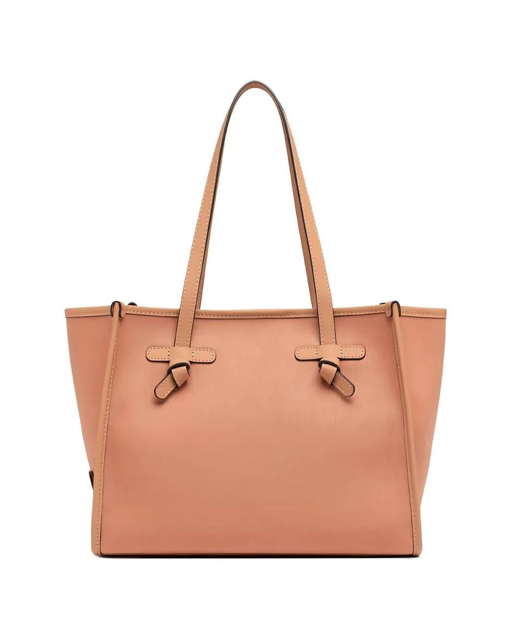 Gianni Chiarini Natural Knot-Detail Canvas Shoulder Bag