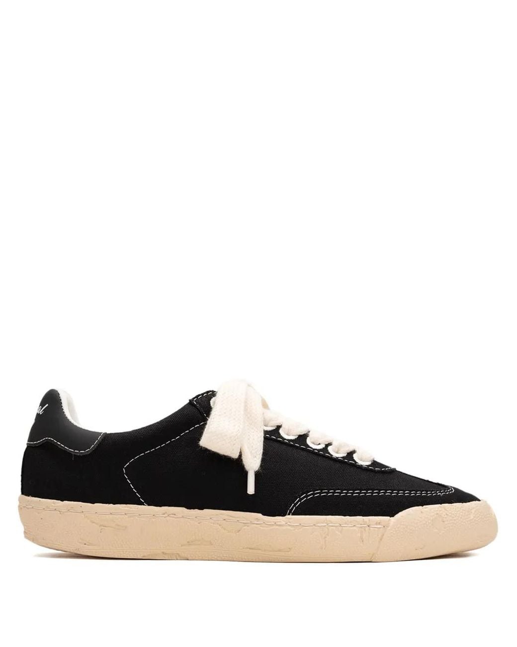 General Scale. Black Past Sole Canvas Low Top Sneakers for men