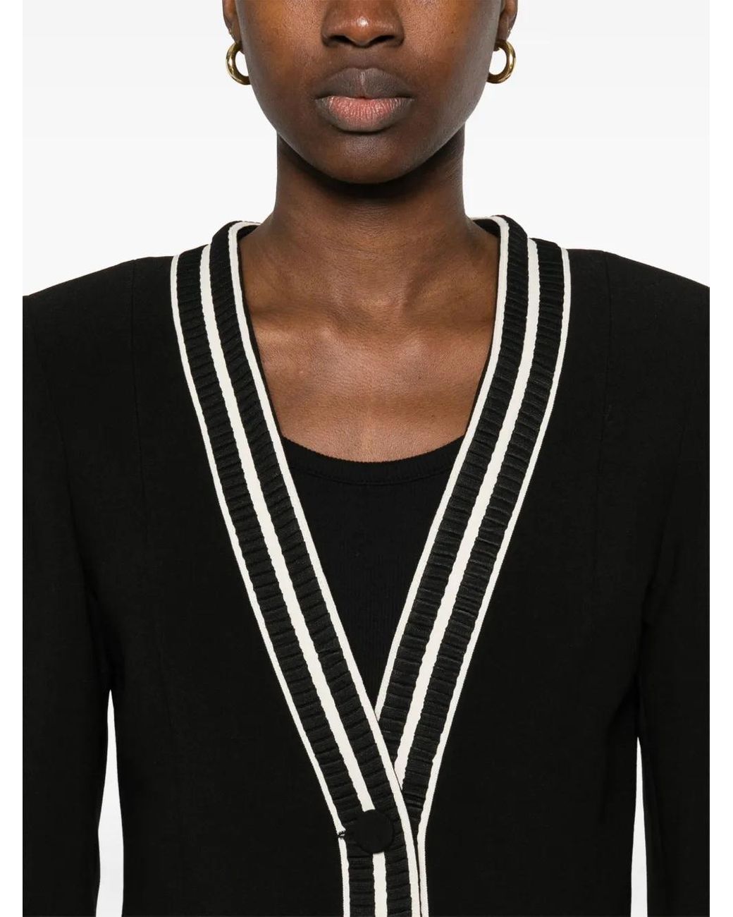 Nissa Black Single-Breasted Blazer