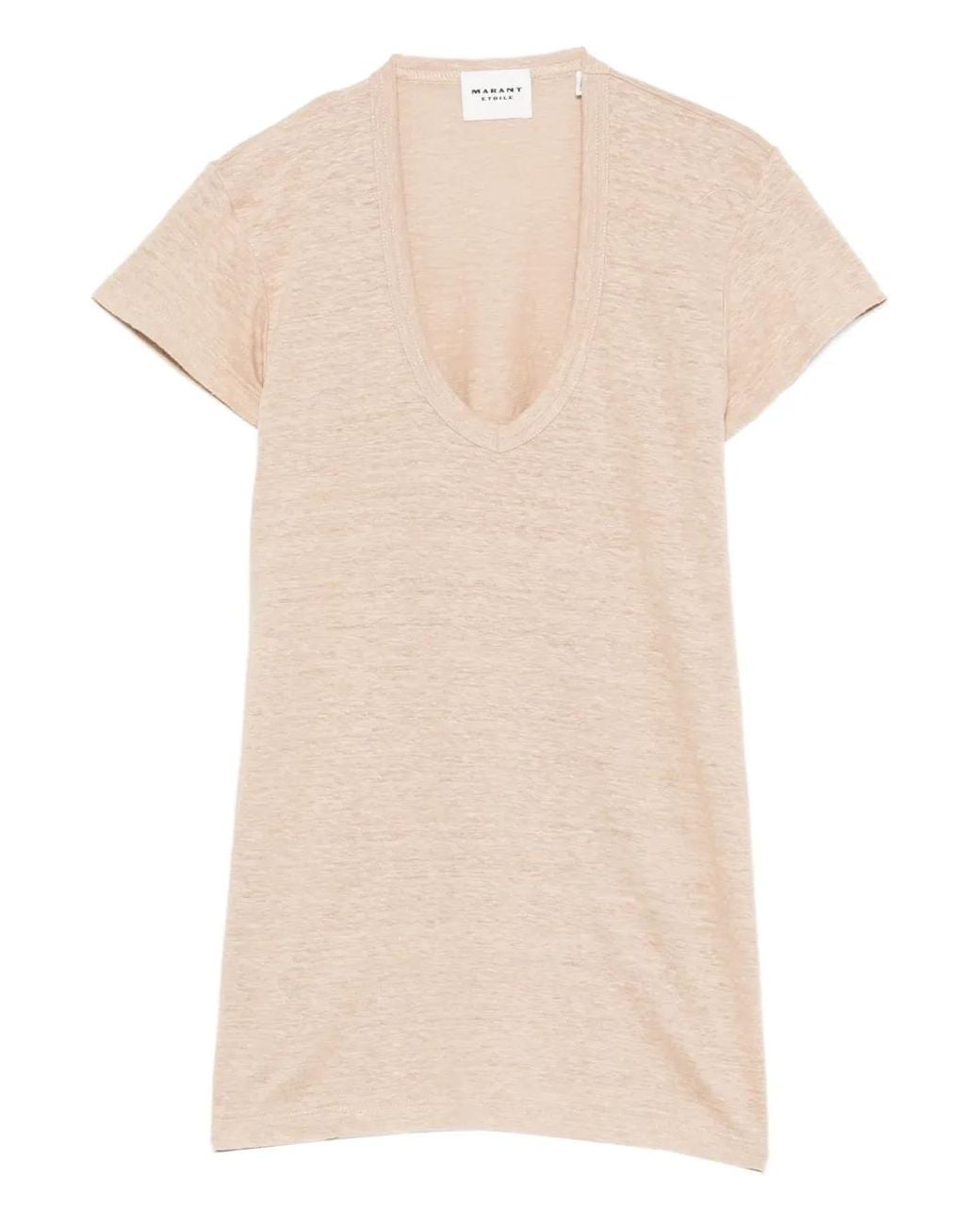 Isabel Marant Natural Zankou Linen T-Shirt