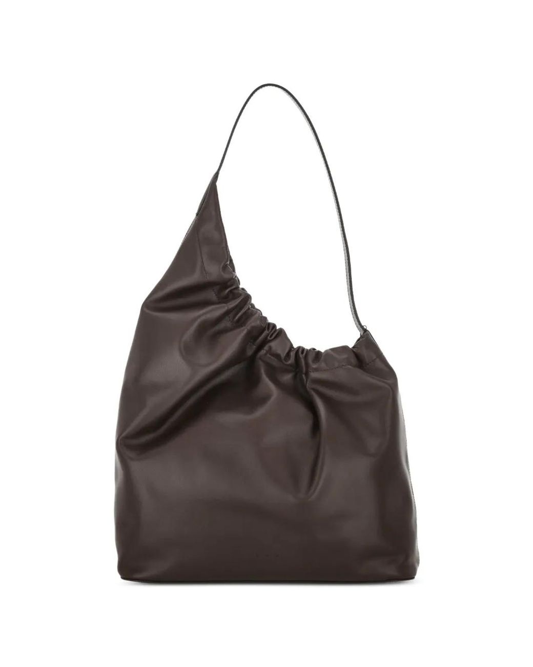 Aesther Ekme Brown Demi Lune Cloud Leather Shoulder Bag