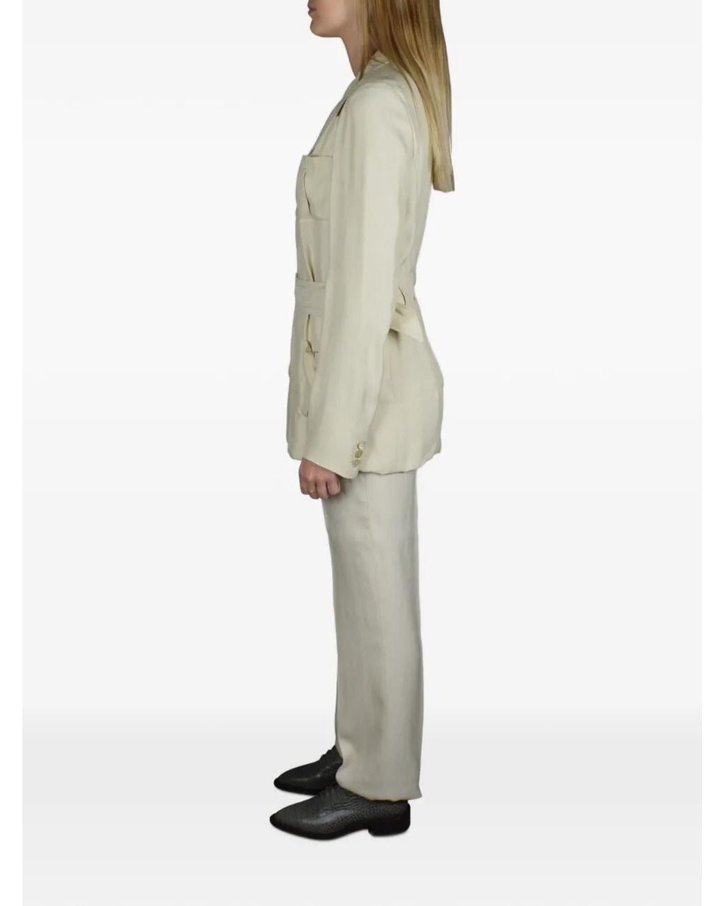 Prada White Patch-Pocket Suit