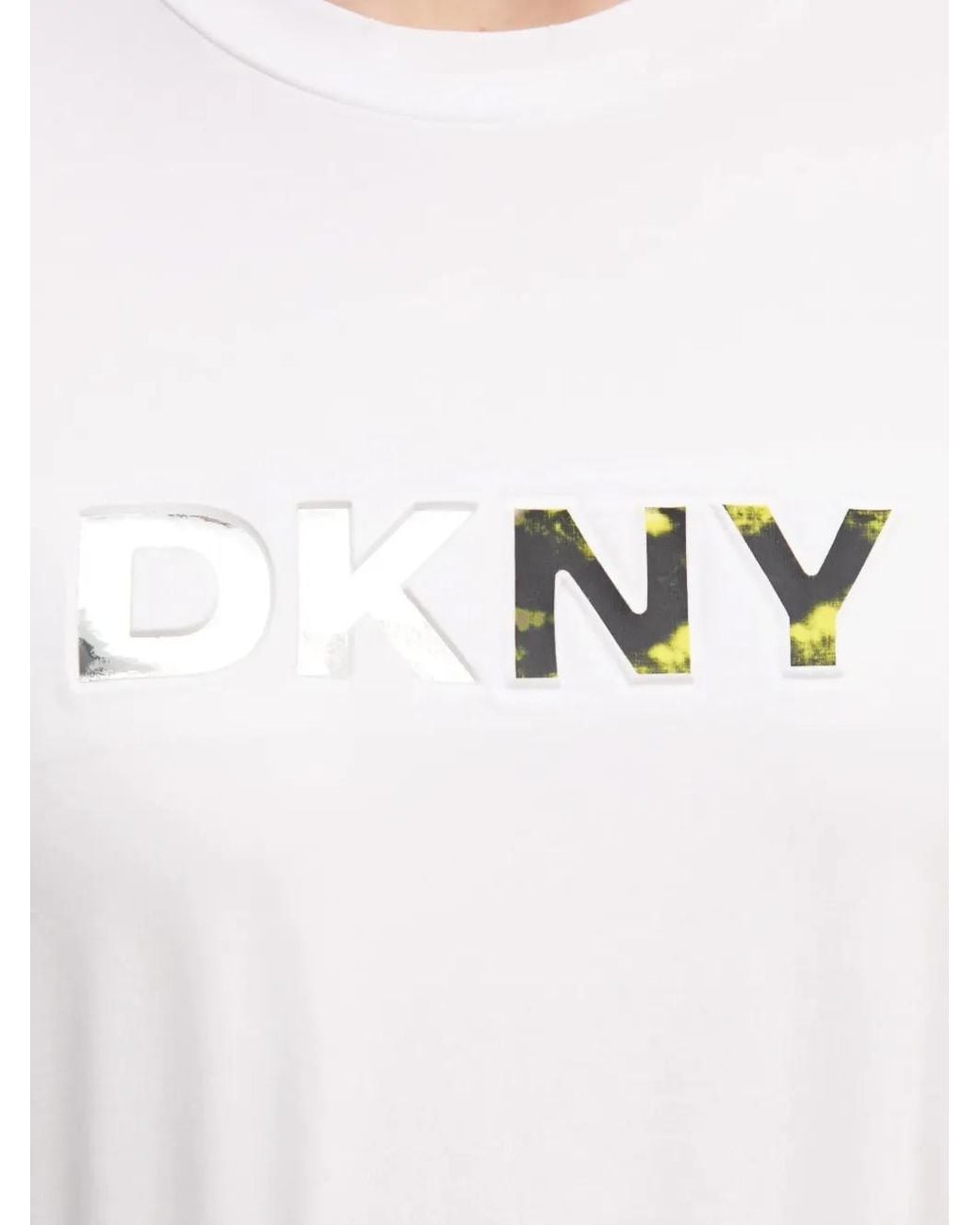 DKNY Blue Crew-Neck T-Shirt