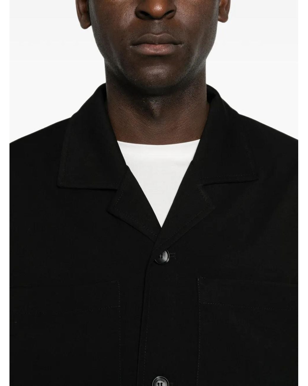 Imperial Black Veste Boutonnée À Poches Plaquées for men