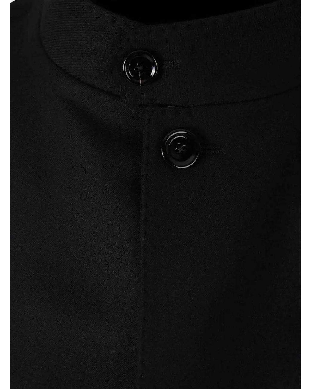Lardini Black Mandarin-Collar Single-Breasted Suit for men