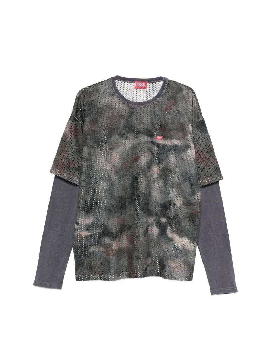 DIESEL Gray T-Mesh-Boxt-Ls for men
