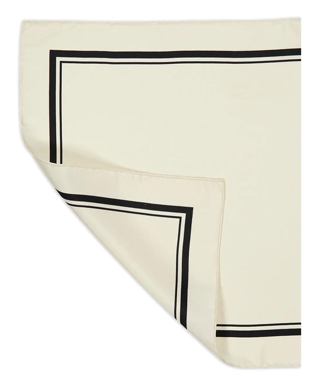 Tom Ford White Silk Frame Pocket Square for men