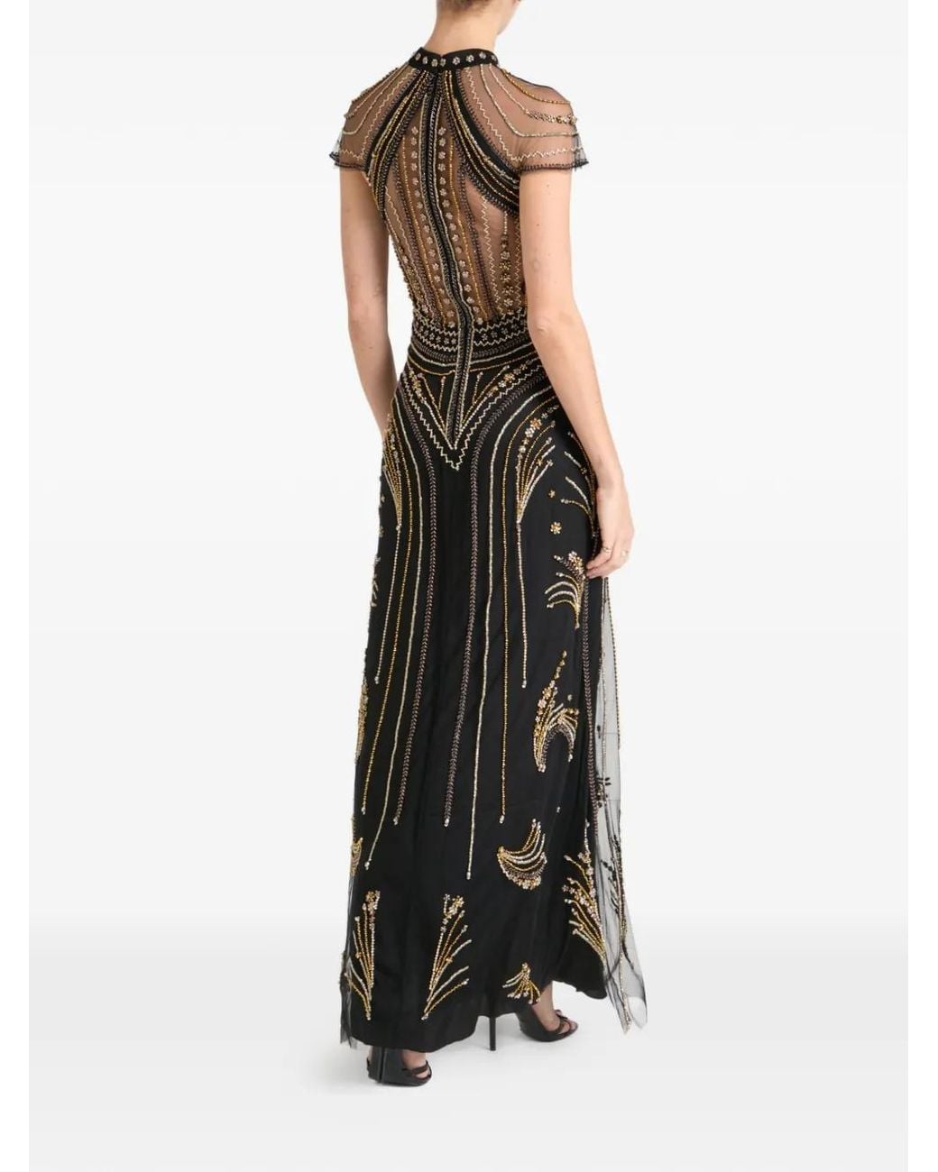 Temperley London White Serayha Bead-Embellished Gown