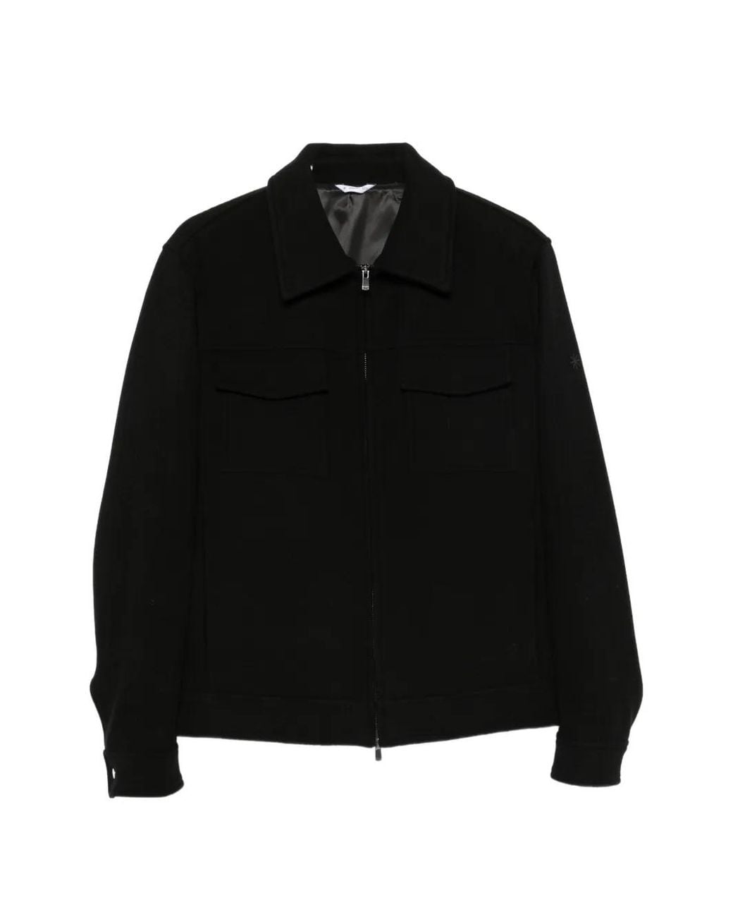 Manuel Ritz Black Zip-Fastening Bomber Jacket for men