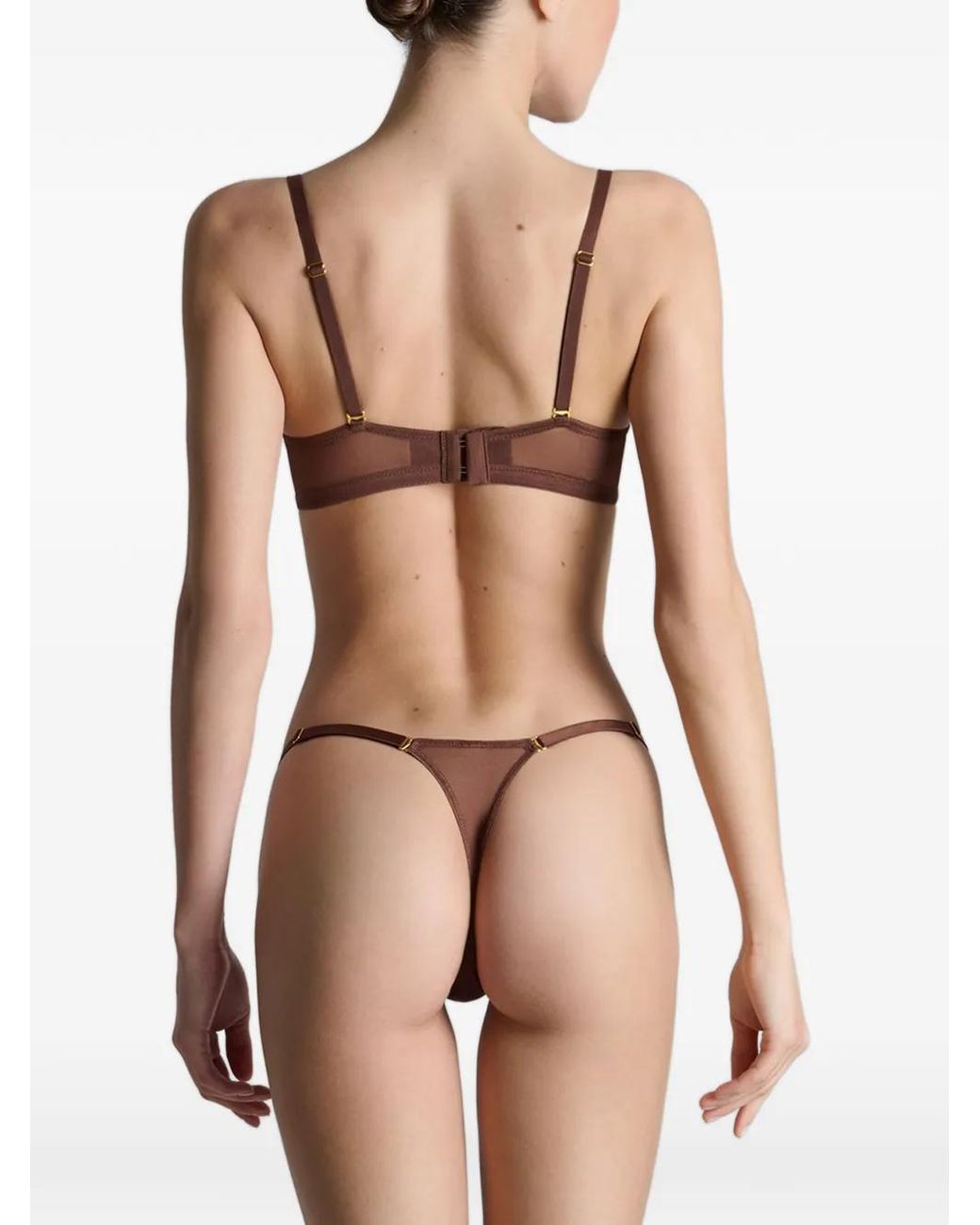 Maison Close Brown Corps À Corps Mesh Underwired Bra