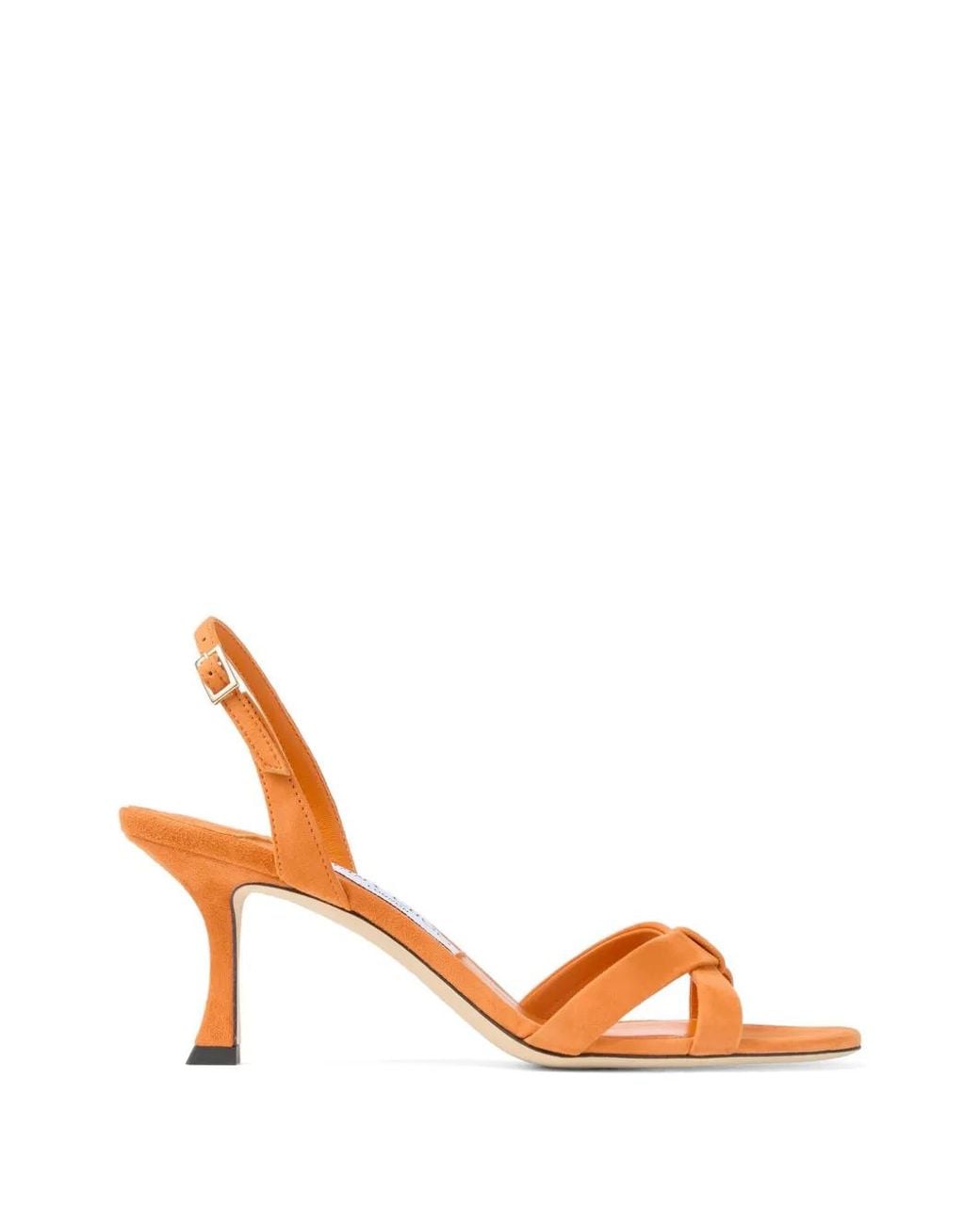 Jimmy Choo Pink Elsy 70 Sunset Suede Crossover Slingbacks Sandals