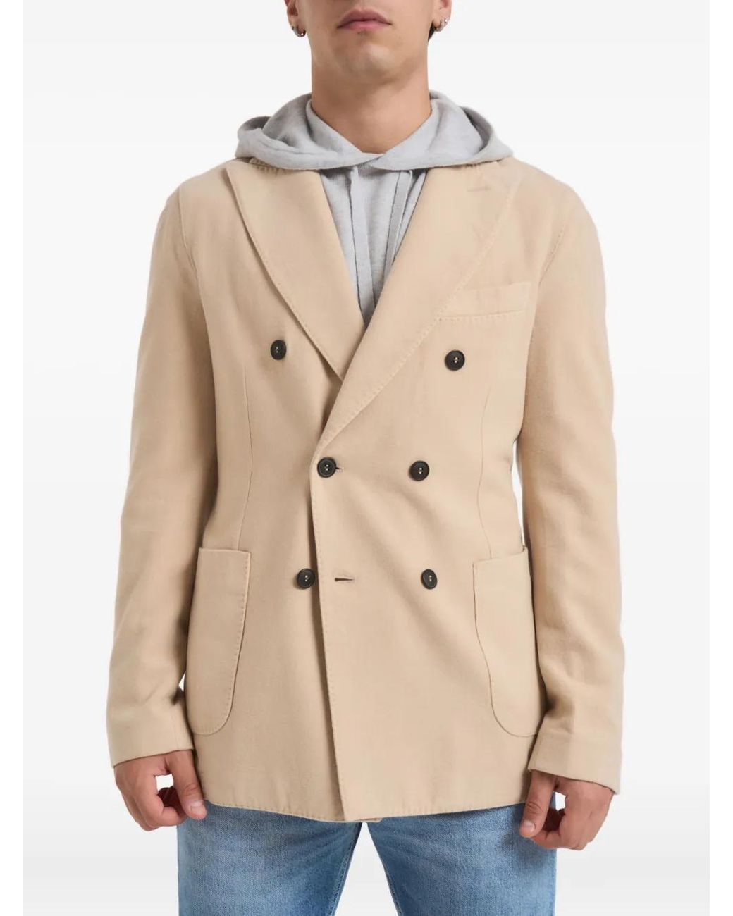Blazer Con Doble Botonadura Circolo 1901 de hombre de color Natural