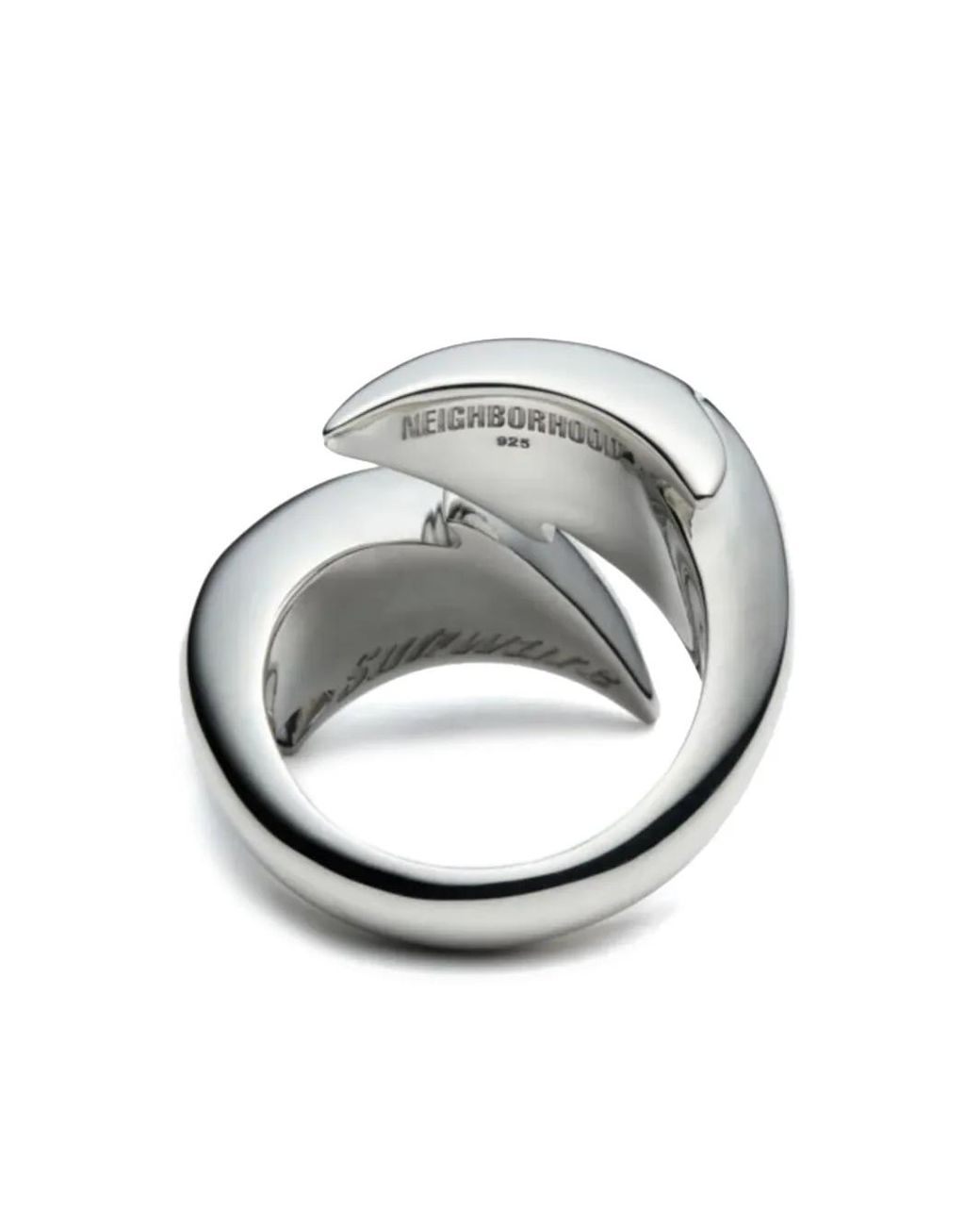 Neighborhood Black X Subware Sterling Ring for men