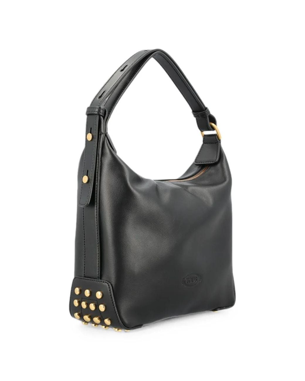 Tod's Black Mini Stud-Embellished Leather Tote Bag