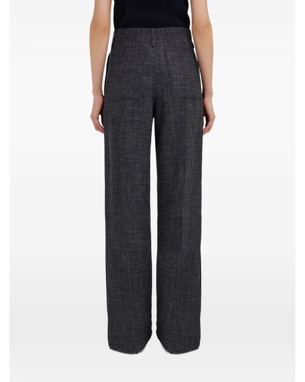 Ferragamo Blue Button Up Trousers