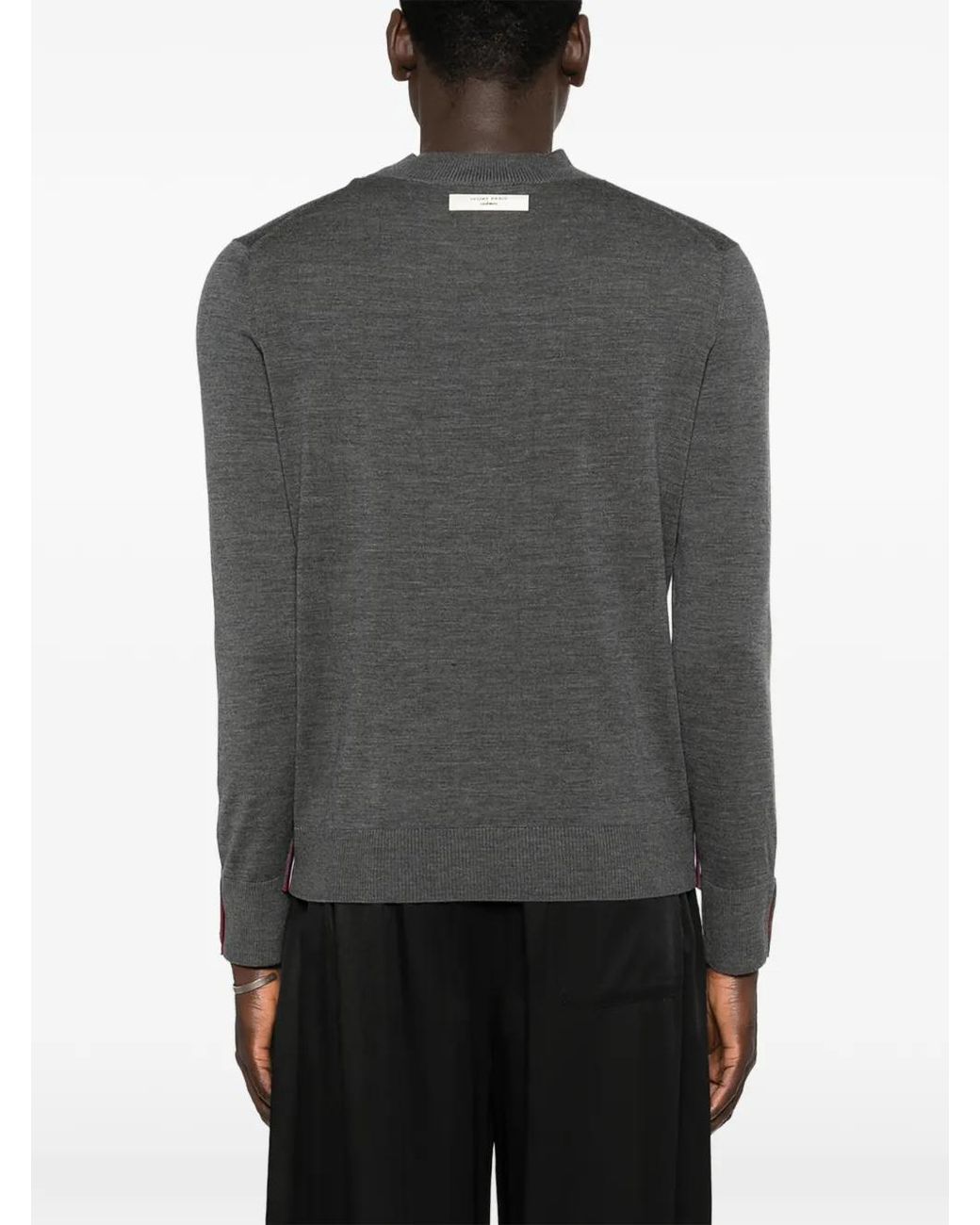 IVORY PARIS Gray Pull Boutonné À Col Montant for men