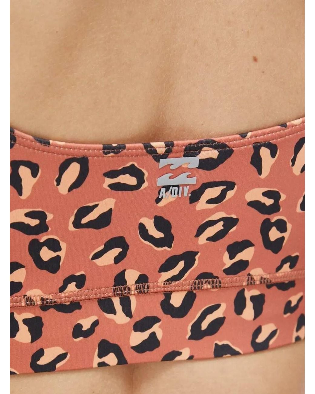 Billabong Pink Leopard-Print Sports Bra