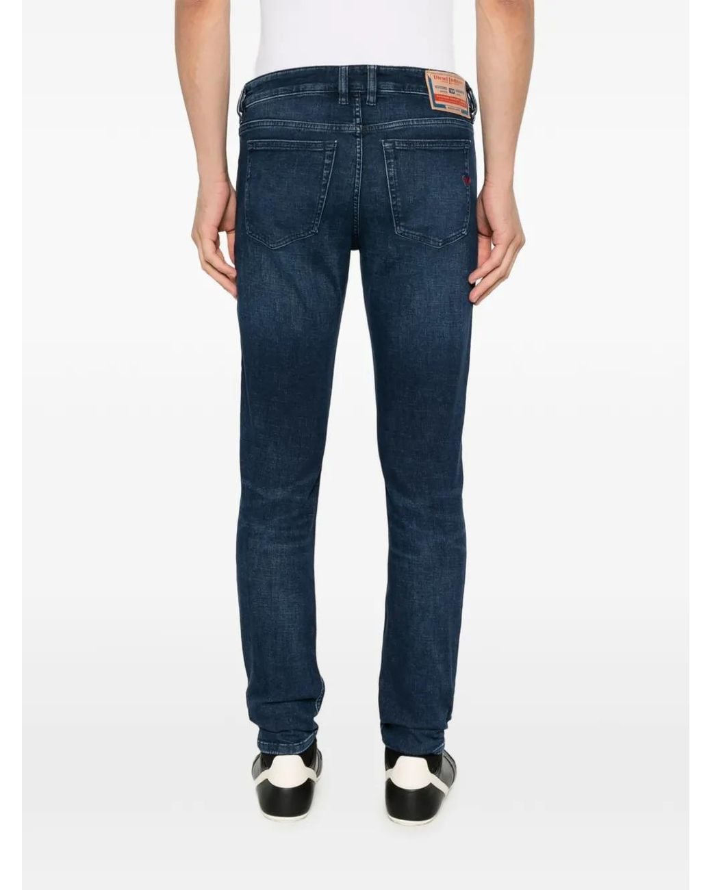 DIESEL Blue 1979 Sleenker Logo-Patch Jeans for men