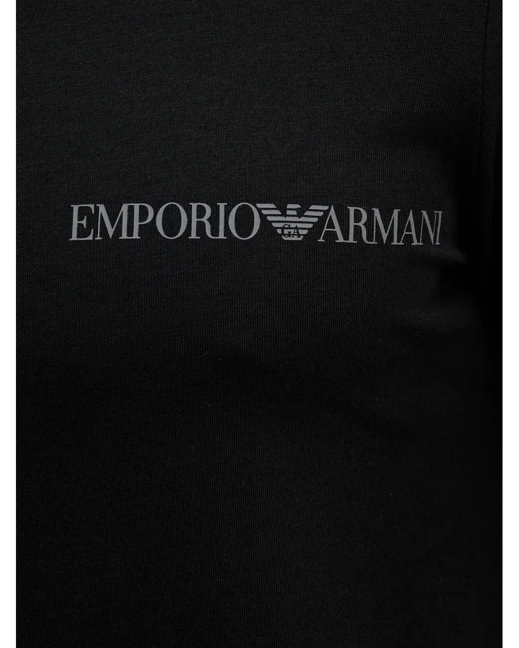 ARMANI EXCHANGE Black Logo-Print Short-Sleeve T-Shirt for men