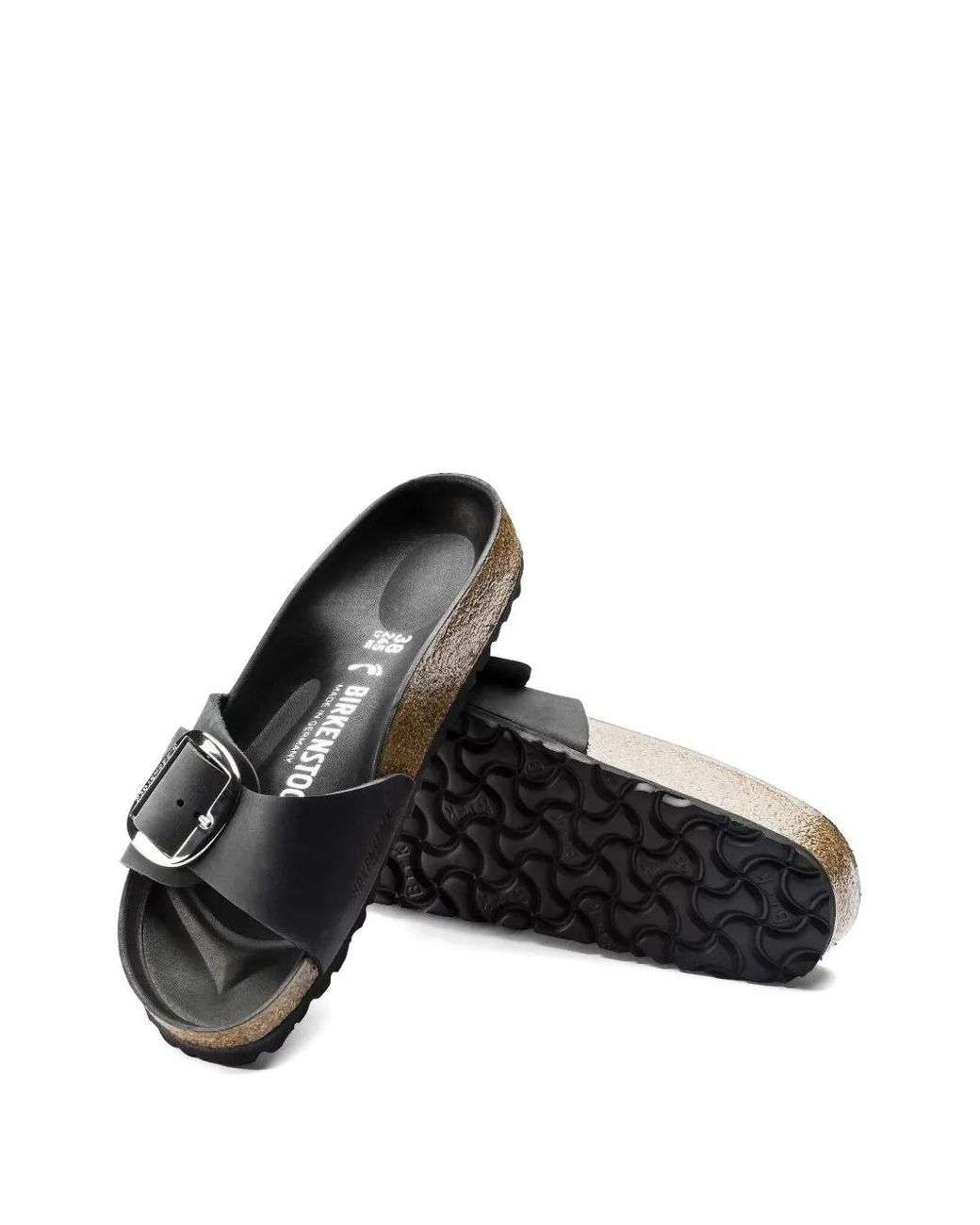 Birkenstock White Madrid Big Buckle Sandals