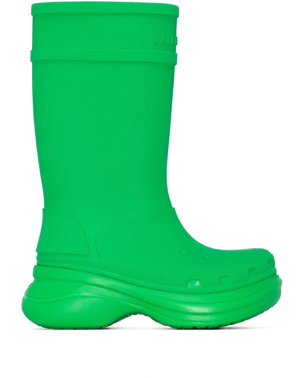 Balenciaga X Crocs Chunky Rain Boots in Green | Lyst