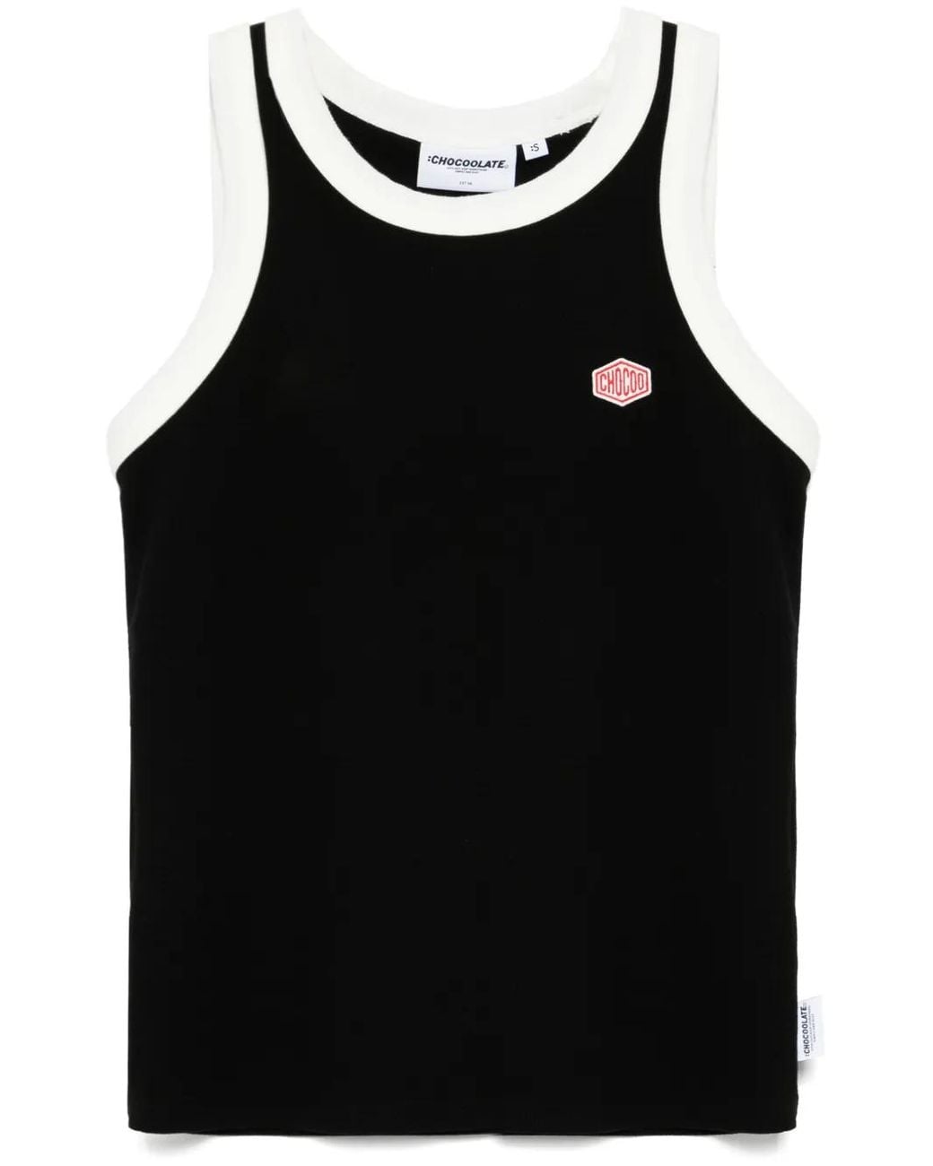 Chocoolate Black Ribbed Tank Top