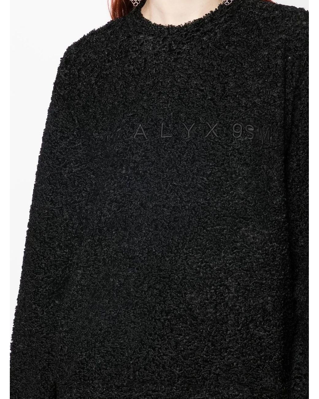1017 ALYX 9SM Black Crew-Neck Brushed Sweatshirt
