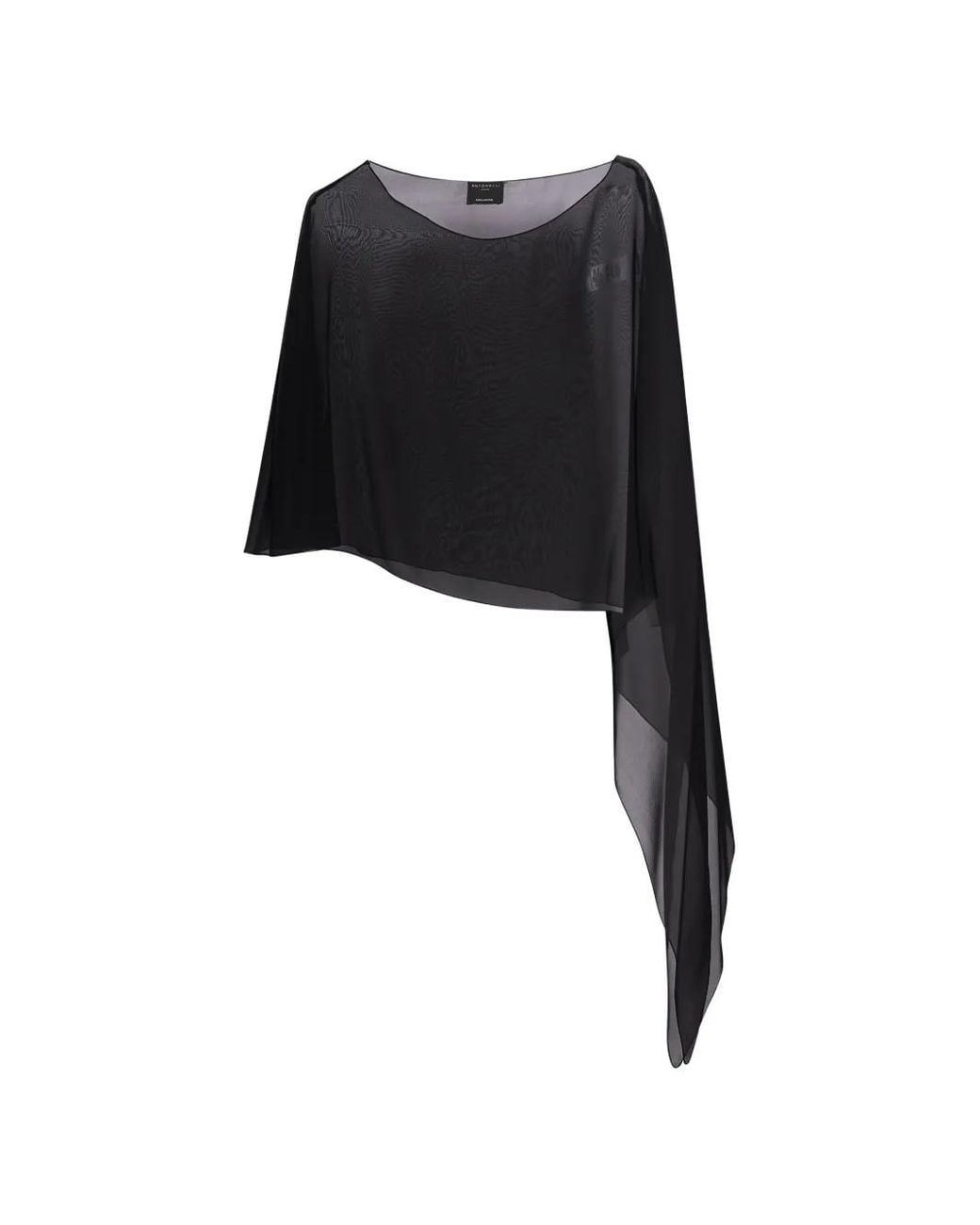 Antonelli Black Melon Asymmetric Sheer Scarf