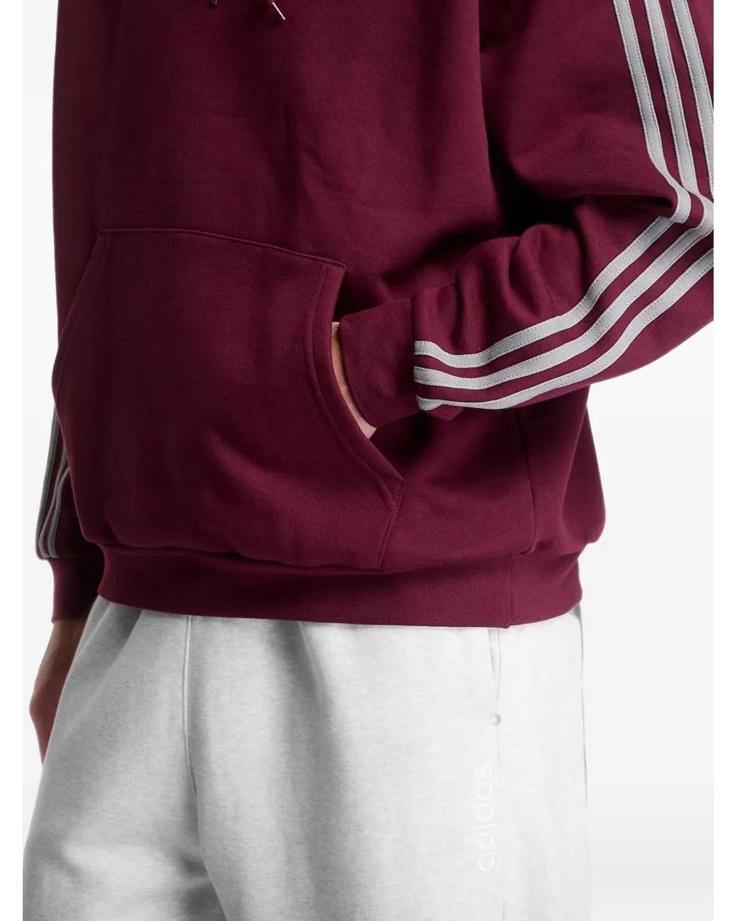 Adidas Red Hoodie Adicolor Classics 3-Stripes À Logo Brodé for men