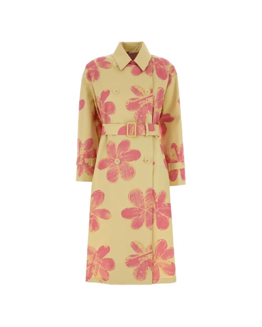 Weekend by Maxmara White Radioso Printed Cotton Coat