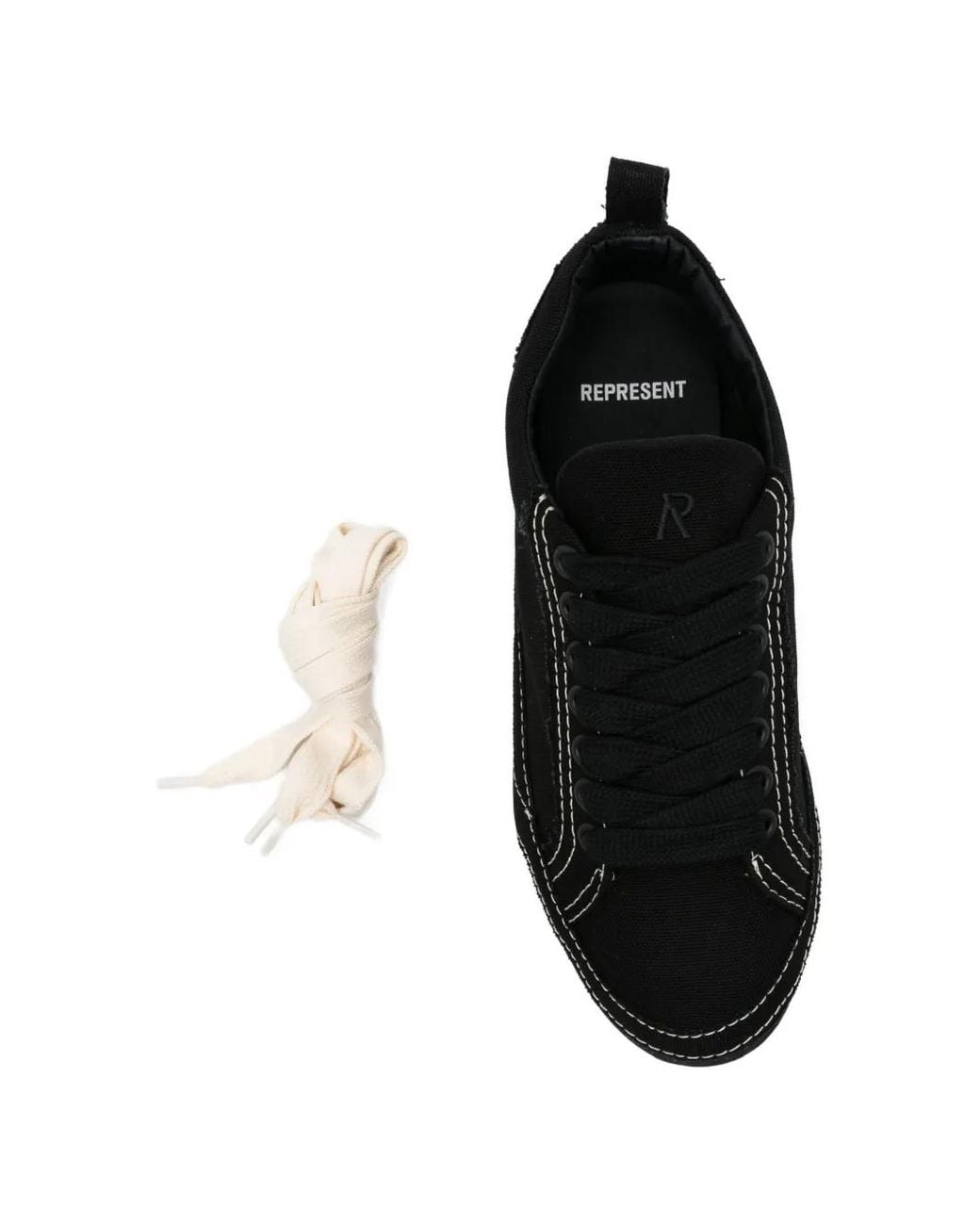 Represent Alpha Wrap Canvas Sneakers in Black for Men | Lyst
