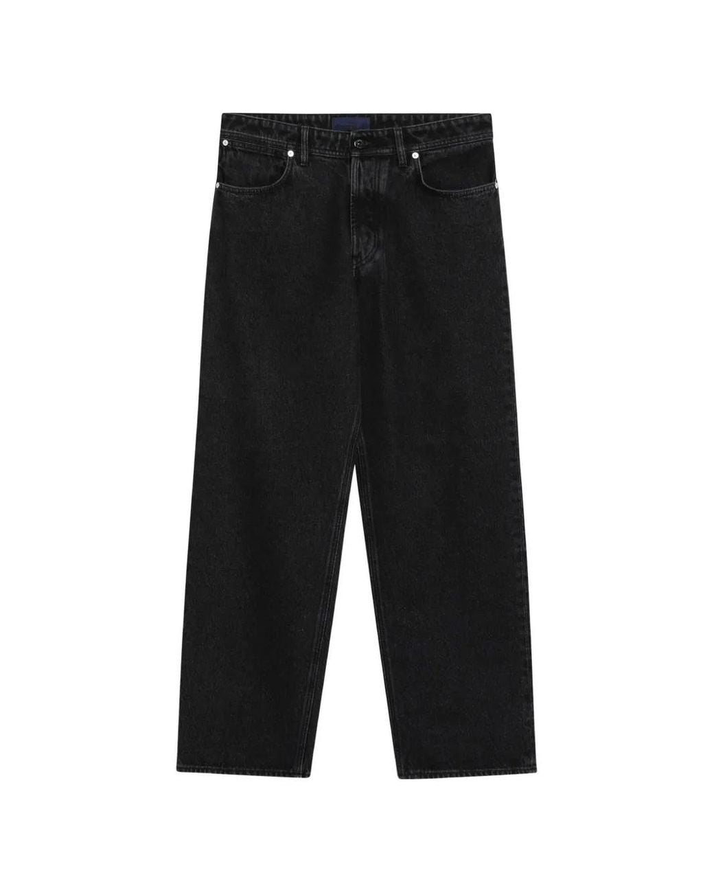 Stone Island Black J100006 Denim-Medium Grainy Wash Jeans for men