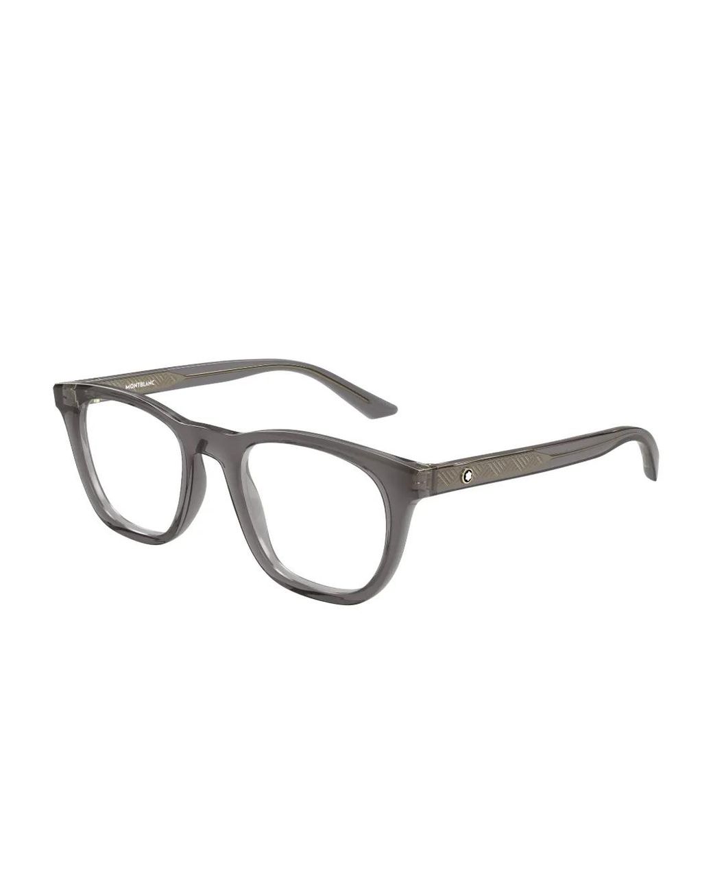 Montblanc Gray Round-Frame Glasses for men