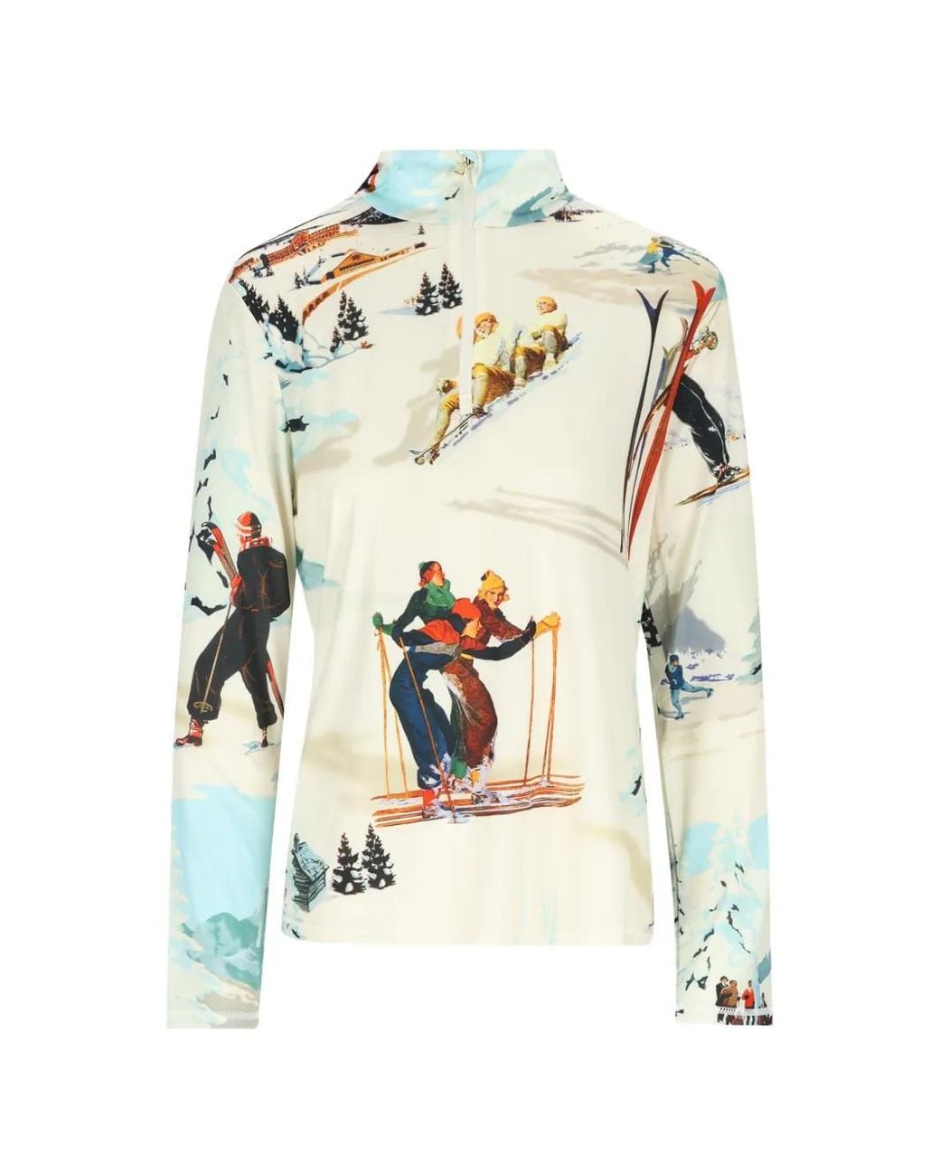 Bogner White Graphic-Print Beline Sweater