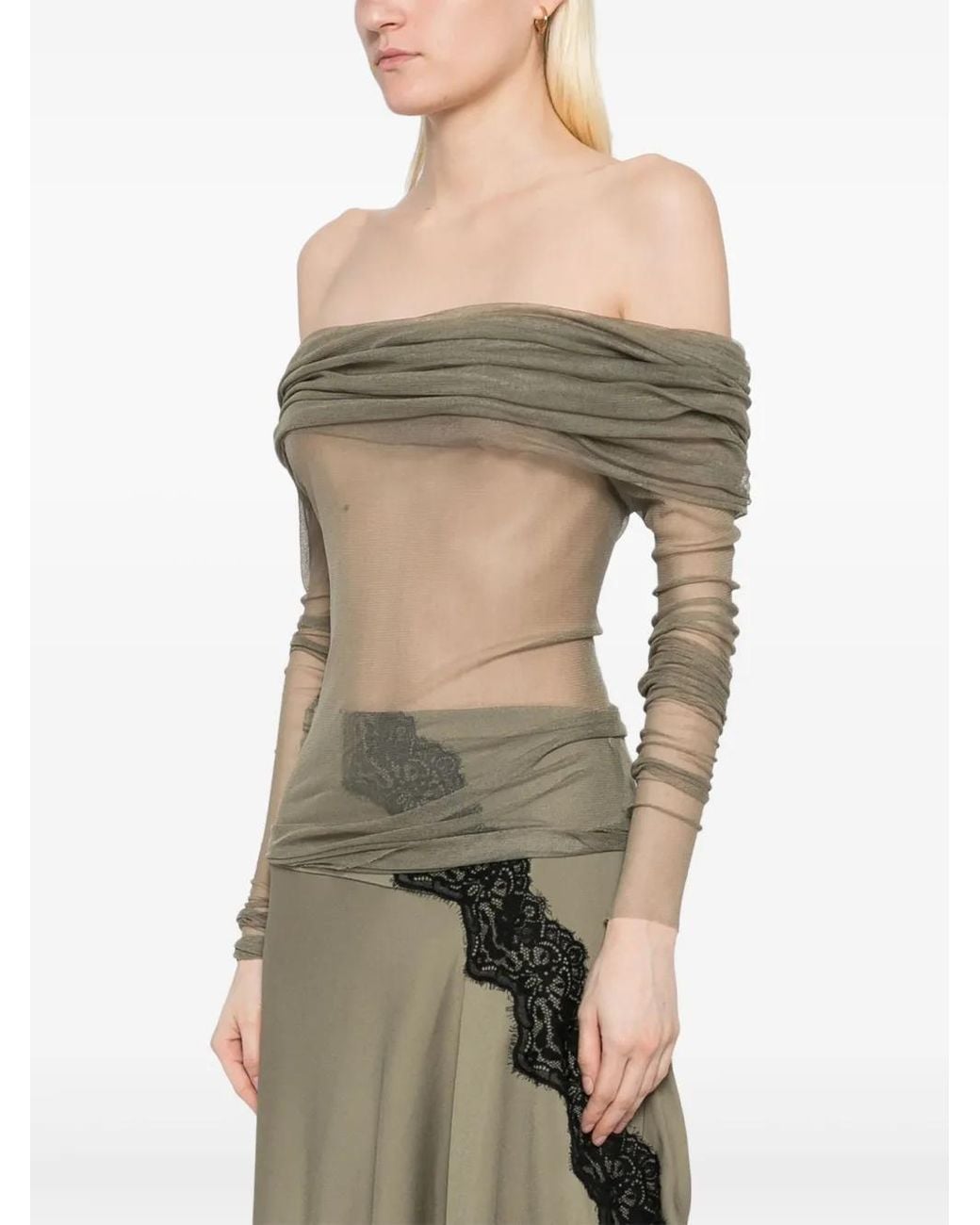 Christopher Esber Green Veiled Top