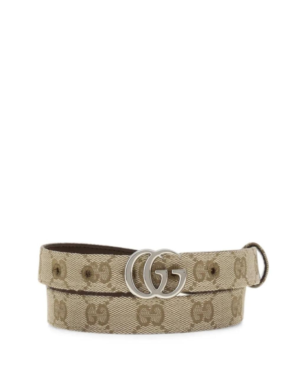 Gucci Gray Gg Marmont Thin Belt