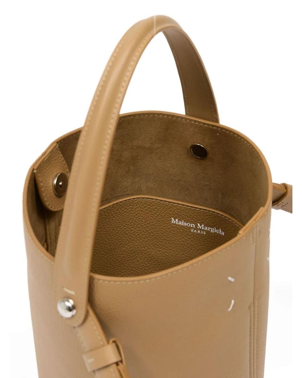 Maison Margiela Natural Dress-Age Leather Bucket Bag