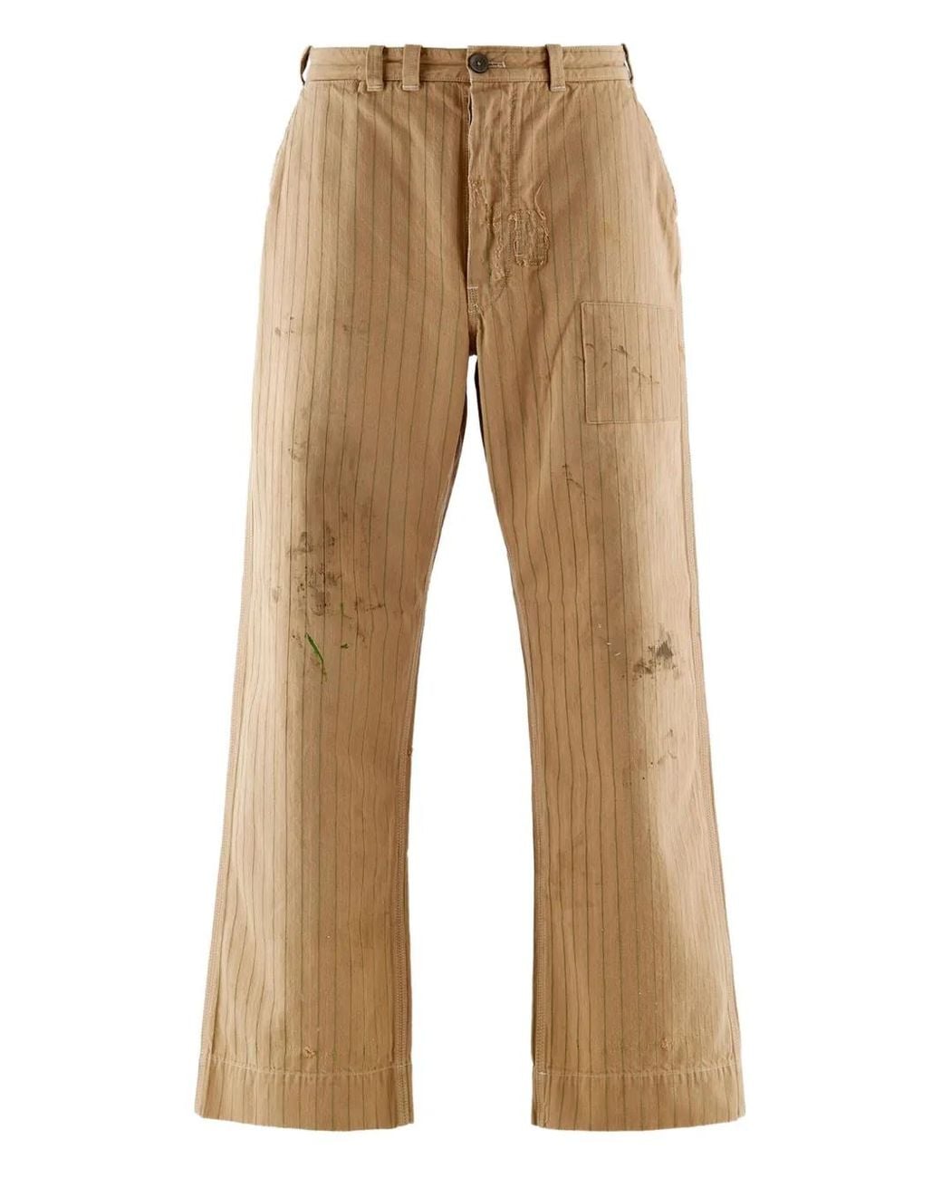 SAINT Mxxxxxx Natural Pinstriped Trousers for men