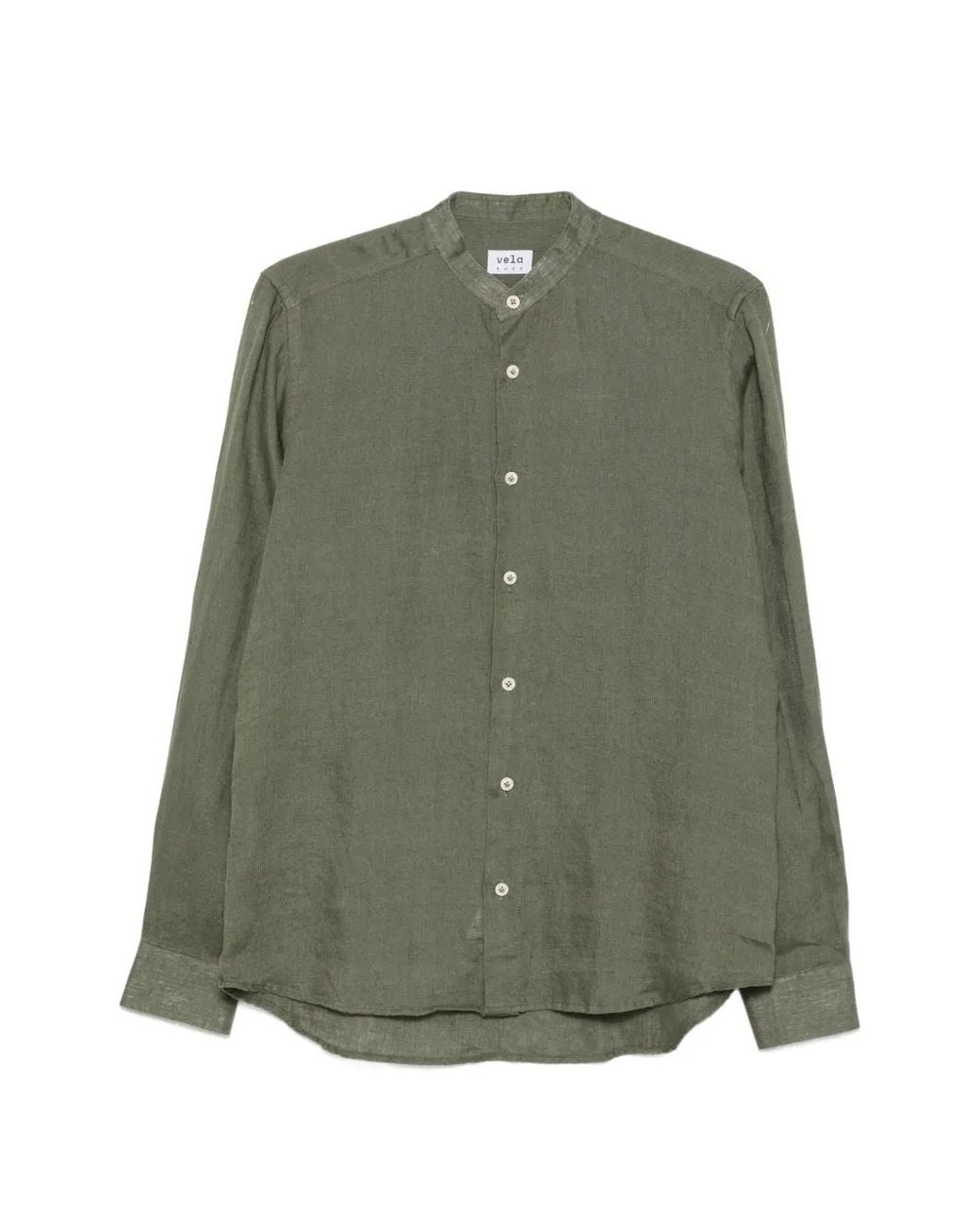 VELA SHOP Green Chemise À Boutonnière Devant for men