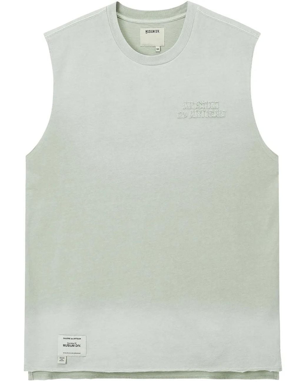 Musium Div. Blue Cotton Tank Top for men