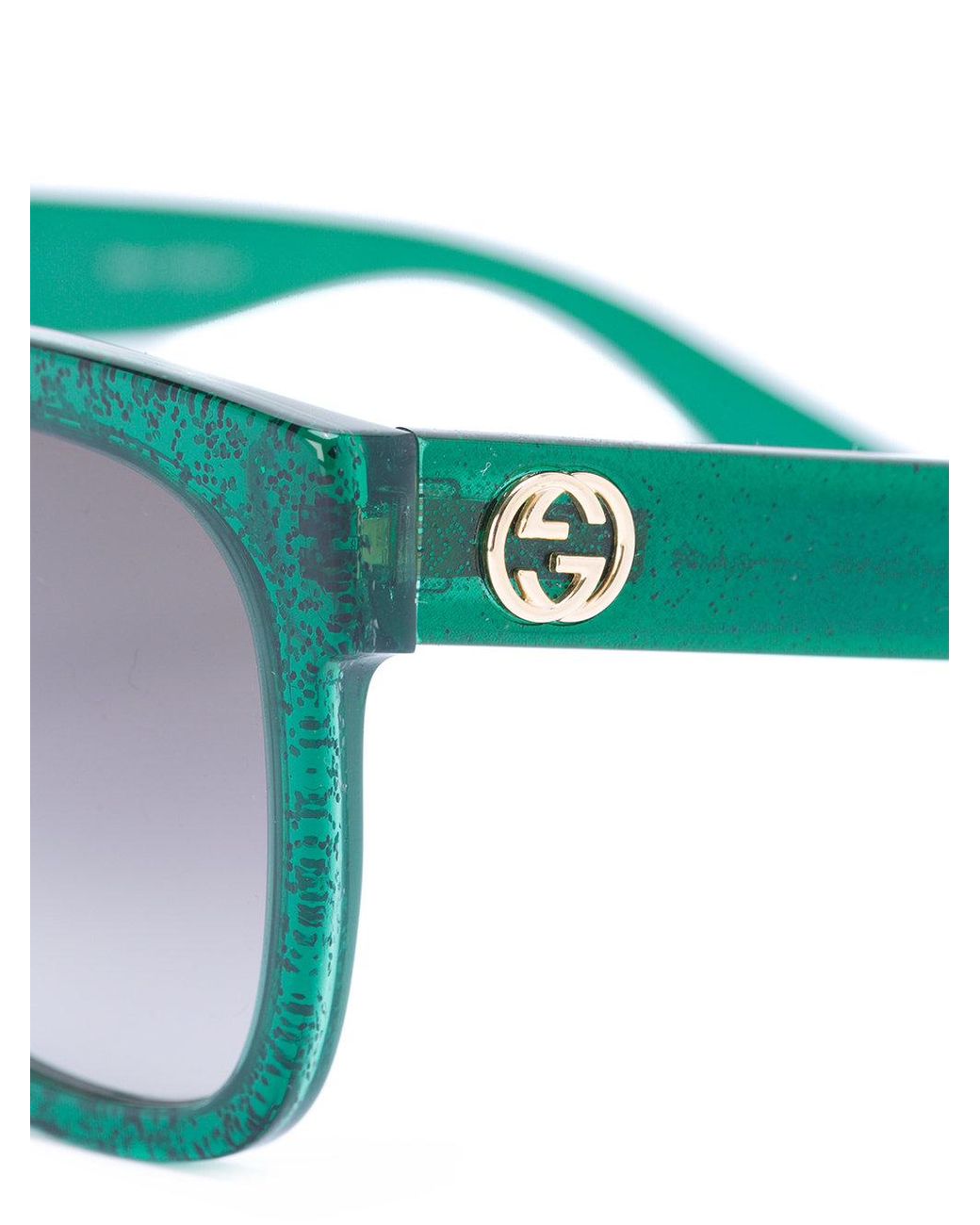 Gucci green glitter sunglasses clearance