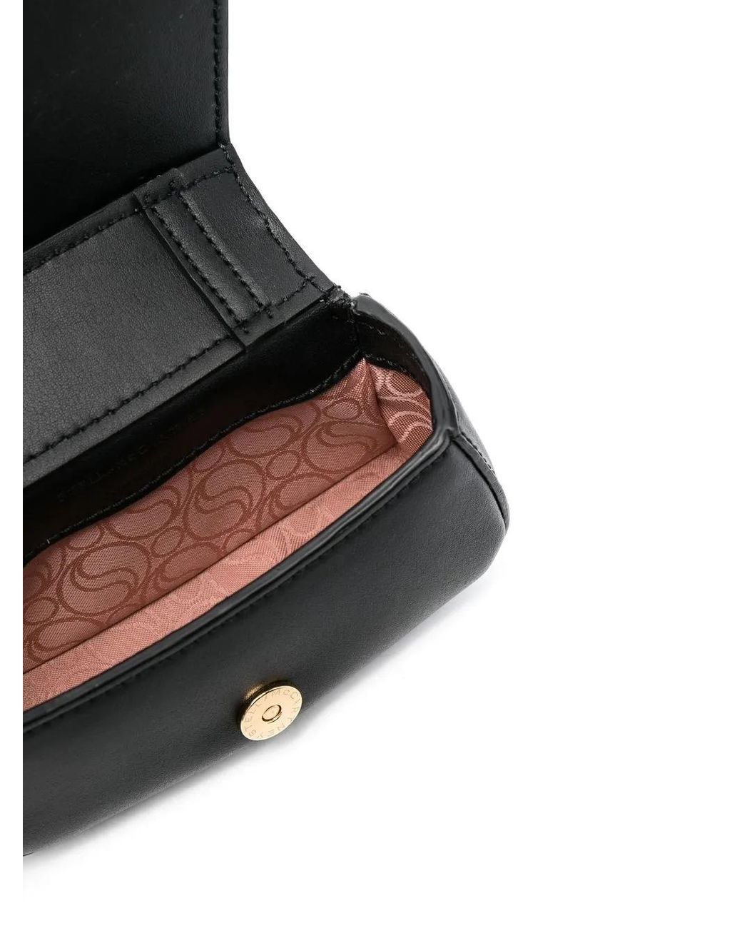 Stella McCartney Black S Logo Plaque Curved Belt Bag