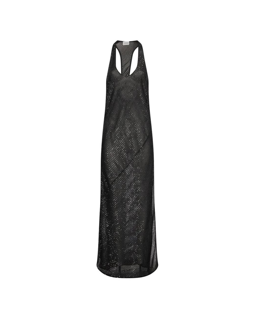 ANDAMANE Black Fonda Sequin-Embellished Halterneck Slim-Fit Maxi Dress