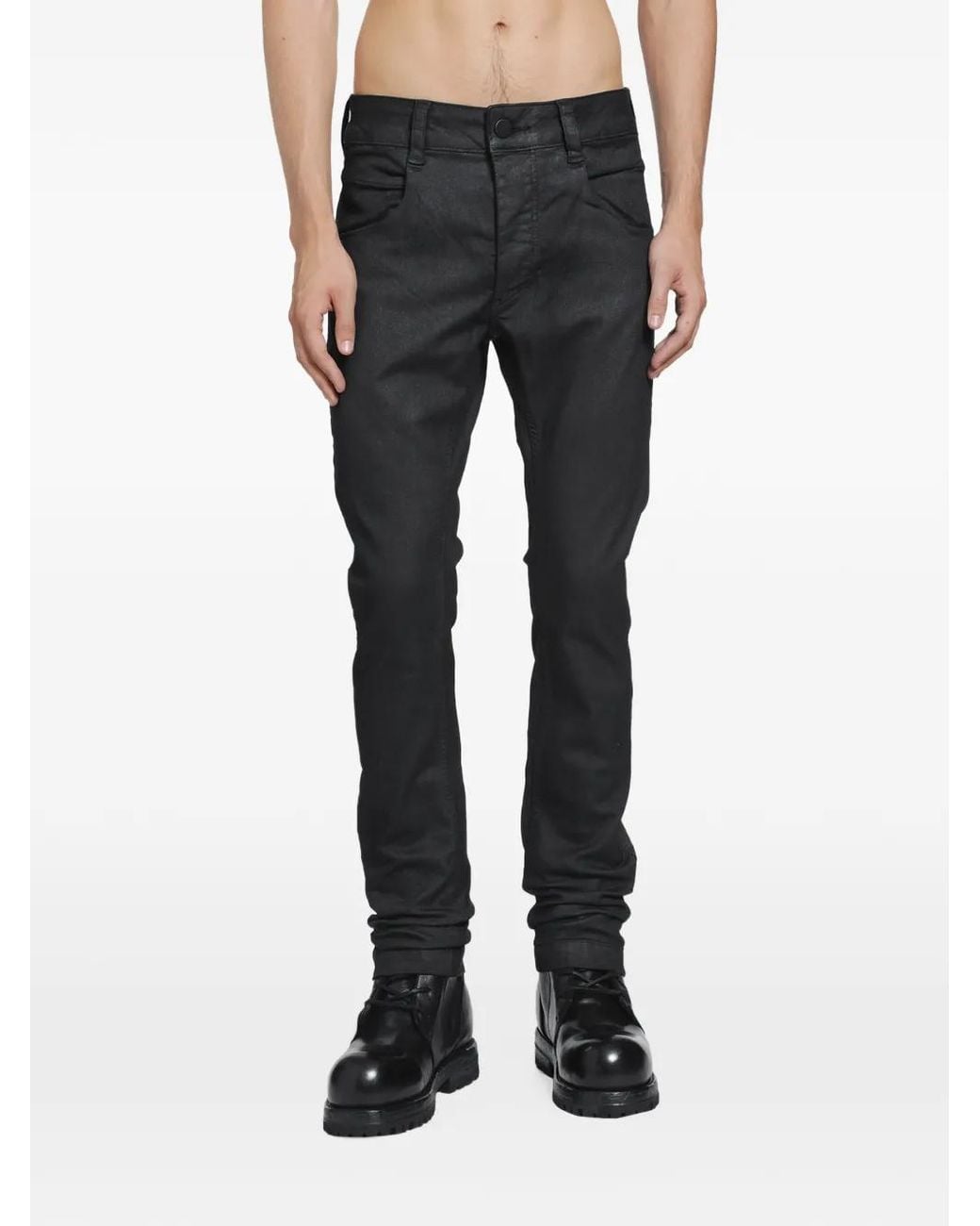 Thom Krom Blue Coated Jeans for men