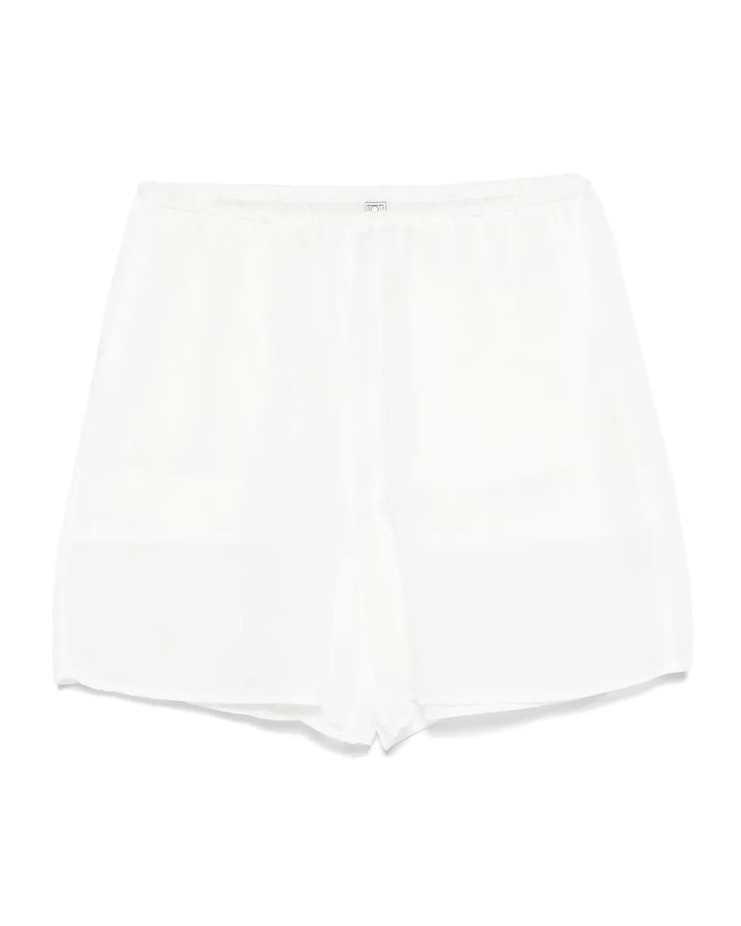 Totême White Summer Shorts