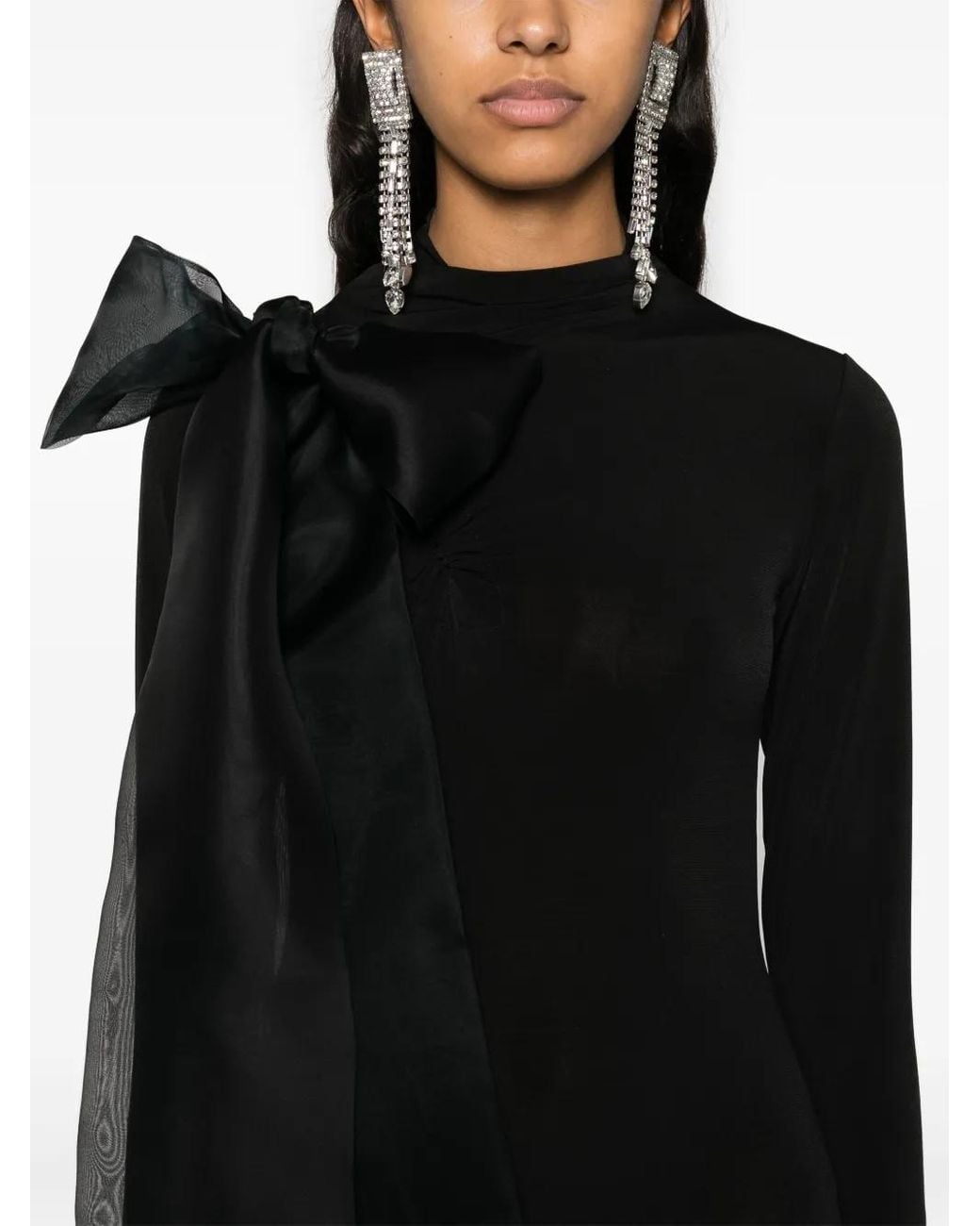 Atu Body Couture Black Ruched Draped Jumpsuit