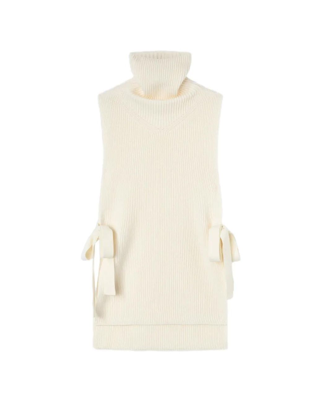 RETORI White Rib-Knit Side-Tie Vest