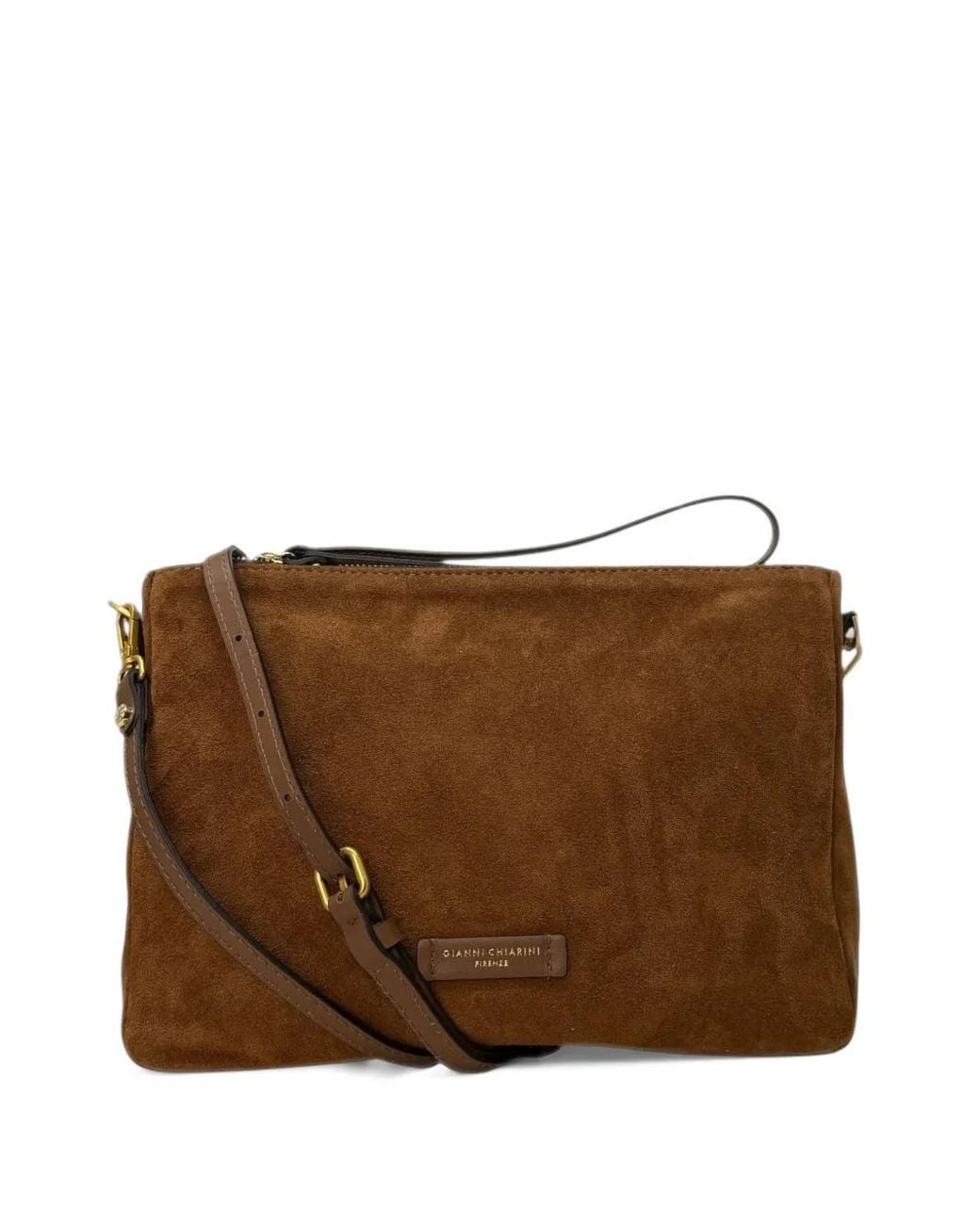 Gianni Chiarini Brown Nora Suede Shoulder Bag