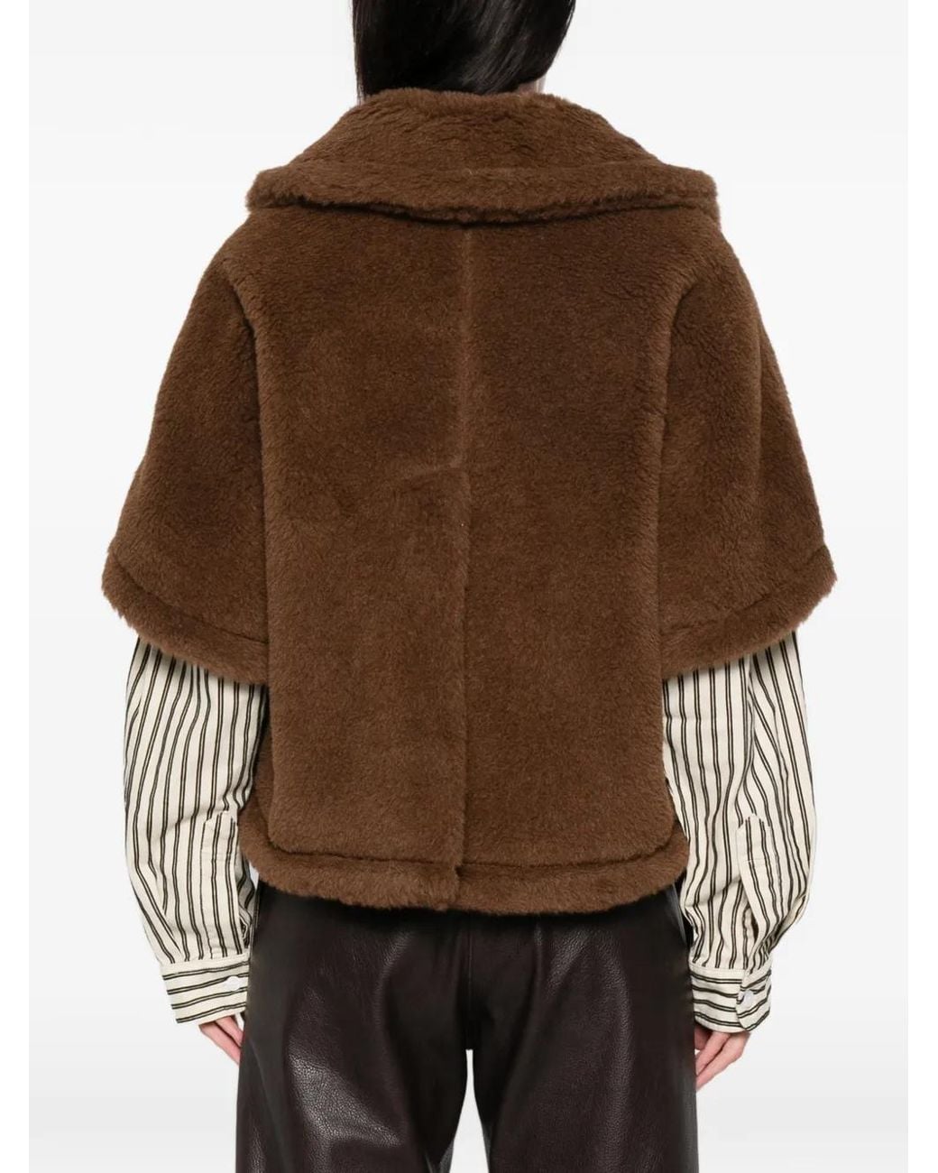 Max Mara Brown Corvino Teddy-Textured Jacket